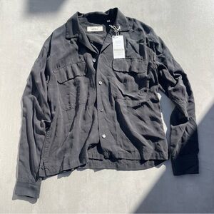 Buck Mason Soft Black Silken Twill Studio Shirt